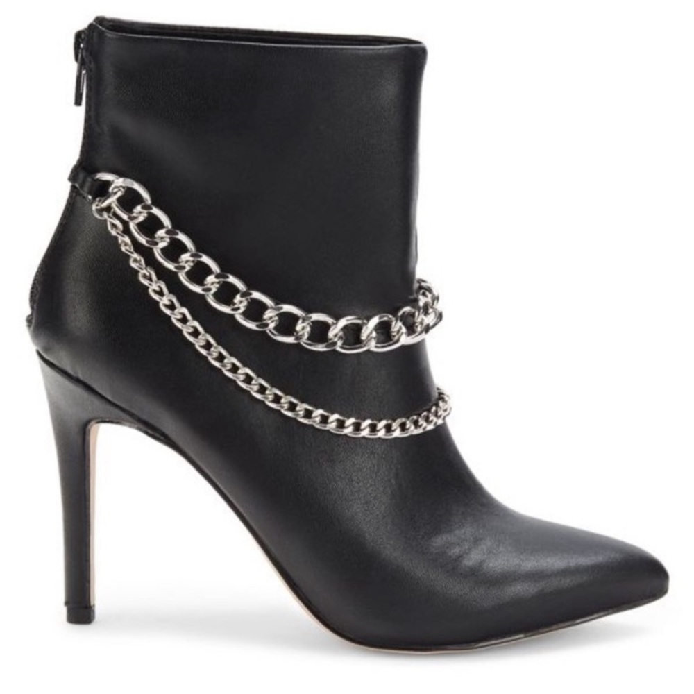 BCBGENERATION Hardia Point Toe Ankle Boots Chaim Detail Black Size 8